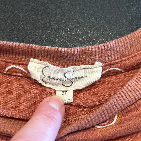 Jessica Simpson Two-Piece Set Rainbow Set, Orange/Neutral, Toddler Girl Size 2T - Picture 3 of 7